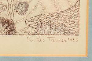 Kovács Tamás (1942-1999): Wandering across the great esoteric land of Tarot. Litográfia papír, jelze...