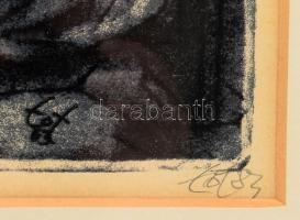 Tot, Amerigo (1909-1984): Akt pár Ádám és Éva. Rézkarc, mezzotinto, papír, jelzett, üvegezett keretb...