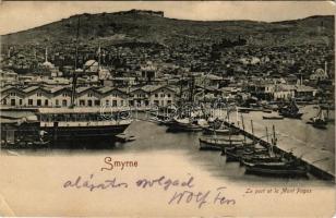 Izmir, Smyrne; Le port et le Mont Pagus / ships (EB)