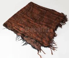 Kasmír kendő. Észak-India, cca 20. sz eleje, javítással, cca 98x98 cm