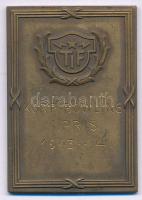 Svédország 1944. Tegnérhofs-i Sportegyesület "TIF - KORP-BOWLING 1. DÍJ 1943-44 " egyoldalas bronz díjérem, hátoldalán "A RITTER STOCKHOLM" gyártói jelzéssel (36x50mm) T:XF Sweden 1944. Tegnérhofs Idrottsförening "TIF - KORP-BOWLING 1.PRIS 1943-44" one-sided bronze award medal with "A RITTER STOCKHOLM" maker's mark on the reverse (36x50mm) C:XF