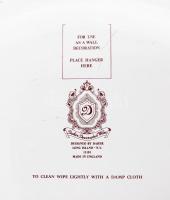 Daher Decoration historizáló festett fém tál, jelzett, 27x33 cm