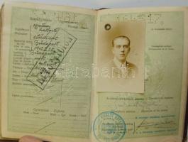 1931 Sulkowszky Zoltán a világot Harley Davidsonon megkerülő Bartha-Sulkowszky páros tagjának útleve...