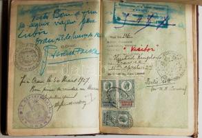 1931 Sulkowszky Zoltán a világot Harley Davidsonon megkerülő Bartha-Sulkowszky páros tagjának útleve...