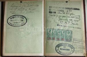 1931 Sulkowszky Zoltán a világot Harley Davidsonon megkerülő Bartha-Sulkowszky páros tagjának útleve...