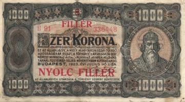 1923. 1000K 8f fny-sal T:II- kis sarokhiány