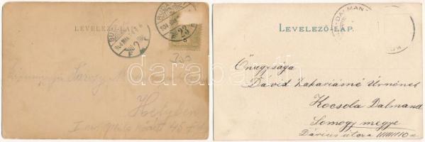 4 db RÉGI (1905 előtti) képeslap: tájképek, természet, közte lithok / 4 pre-1905 nature postcards, w...