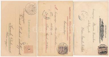 5 db RÉGI (1905 előtti) képeslap: hölgyek, közte lithok / 5 pre-1905 ladies art postcards, with lith...