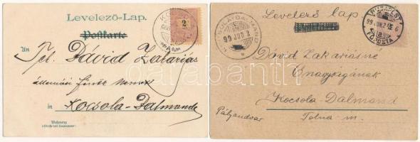 5 db RÉGI (1905 előtti) képeslap: hölgyek, közte lithok / 5 pre-1905 ladies art postcards, with lith...