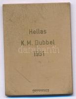 Svédország 1951. "Tenisz" egyoldalas bronz díjplakett, "SPORRONG&amp;CO" gyá...