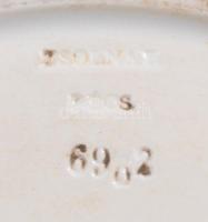 cca 1881, Zsolnay szecessziós tál, jelzett, kopott, d: 26 cm