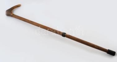 Sétabot, agancs markolattal, h: 84 cm