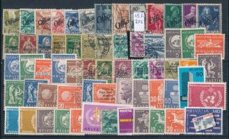 Svájc 64 db klf Hivatalos bélyeg és Nemzetközi Szervezetek kiadásai stecklapon, közte komplett kiadások is