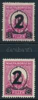 1932 Kisegítő bélyegek (II.) 2/6/8f 518 és 519, az 518 Leitold vizsgálójellel