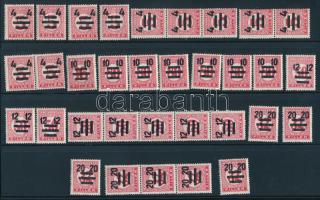 1931 Kisegítő portó 43 db bélyeg (gumitörések / gum creases)