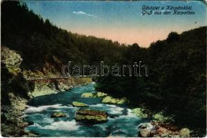 Kárpátok, Karpaten, Carpathian mountains; patak. Meisels Bernát, K. J. Bp. 1917/21. / creek (r)