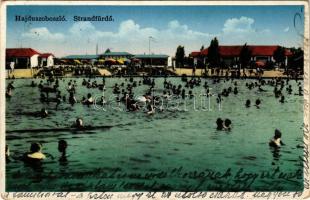 1933 Hajdúszoboszló, Strandfürdő, fürdőzők. Petrányi felvétele. Wohlberg Testvérek kiadása (EK)