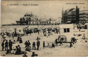 Ostend, Ostende; Plage et Kursaal / cure hall with the beach (EK)