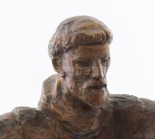 Tóth Sándor (1933-2019): Szent Ferenc. Bronz, jelzés nélkül, márvány talapzaton, m: 38 cm /// Proven...