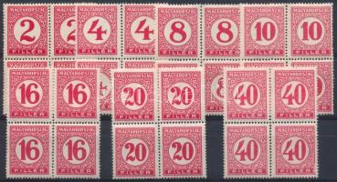 1929 Pengő-fillér portó (II.) sor 4-es tömbökben