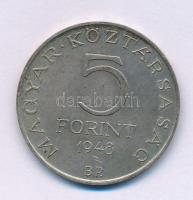 1948. 5Ft Ag "Petőfi" T:AU patina Adamo EM1