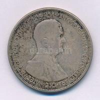 1930. 5P Ag "Horthy jobbra" T:F patina Adamo P8