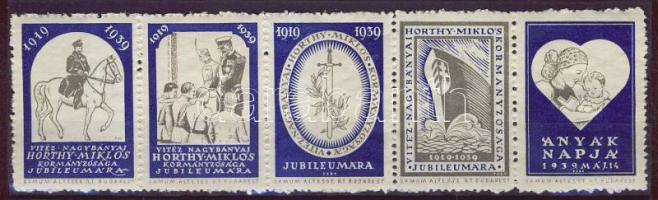 20 éves kormányzói évforduló bélyegek összefüggésben