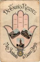 Tunis, Recevez Mes Soulhaits de Bonne Année. B. Mouly / New Year greeting montage (r)