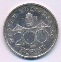 1992. 200Ft Ag "MNB" T:AU patina Adamo F13
