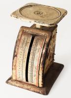 Antik fém mérleg, kopott, m: 16,5 cm