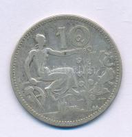 Csehszlovákia 1932. 10K Ag T:F patina Czechoslovakia 1932. 10 Korun Ag C:F patina