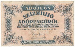 1946. 100.000.000AP T:VG,G Adamo P55