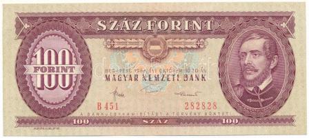 1984. 100Ft "B 451 282828" T:XF, enyhe nyomdai papírráncokkal Adamo F35