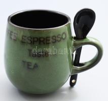 Leonardo Home bögre kanállal, jelzett, hibátlan, m: 10,5 cm