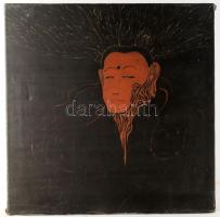 Jelzés nélkül: Kábulat. Olaj, vászon. 51x51 cm