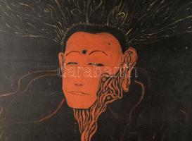 Jelzés nélkül: Kábulat. Olaj, vászon. 51x51 cm