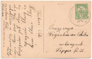 1911 Temeshidegkút, Hidegkút, Sabran-Guttenbrunn, Zabrani; Fő utca és Templom. Johann Nebel kiadása ...