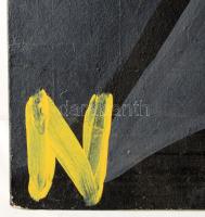 N. jelzéssel: Színes arc. Olaj, karton. 70x50 cm