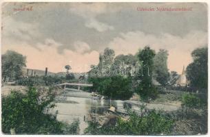 1916 Nyárádszereda, Miercurea Nirajului; Nyárád víze. Csergőffy Gyula kiadása / river + "K. D. Feldpostexped. der 89. Inf. Div." (ázott sarok / wet corner)