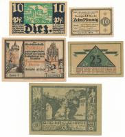 Németország / Weimari Köztársaság 1918-1920. 10pf-50pf (5xklf) szükségpénz T:AU-F szép papír
German...