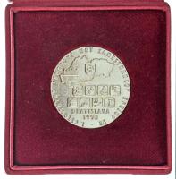 Szlovákia 1993. "I. Celoštátne Športové hry Zamestnancov Spojov SR - Bratislava 1993 (I. Szlovák Vasúti Dolgozók Nemzeti Sportjátékai - Pozsony 1993)" egyoldalas fém emlékérem eredeti tokban (40mm) T:AU Slovakia 1993. "I. Celoštátne Športové hry Zamestnancov Spojov SR - Bratislava 1993 (1st National Sports Games of Slovak Railway Employees - Bratislava 1993)" one-sided metal medallion in original case (40mm) C:AU