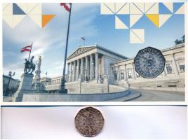 Ausztria 2022. 5E Ag "Demokrácia" karton díszlapon + 5E Cu "Demokrácia" T:BU
Au...