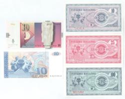 Észak-Macedónia 1992. 10D + 25D + 100D + 1993. 10D + 2001. 10D T:UNC,AU
North Macedonia 1992. 10 De...