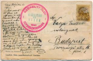 1941 Sepsiszentgyörgy, Sfantu Gheorghe; Székely kapu, Székely Mikó kollégium, utca, 48-as honvéd szo...