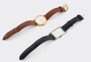 2 darab férfi karóra, frissen cserélt elemmel, működnek, szíjjal, jó állapotban.