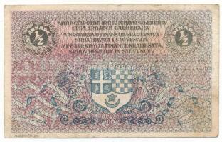 Jugoszlávia 1919. 1/2D "00088 084429" T:F,VG
Yugoslavia 1919. 1/2 Dinara "00088 0844...