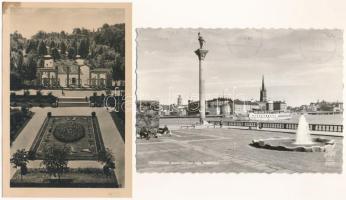 37 db MODERN fekete-fehér külföldi város képeslap / 37 modern black and white town postcards