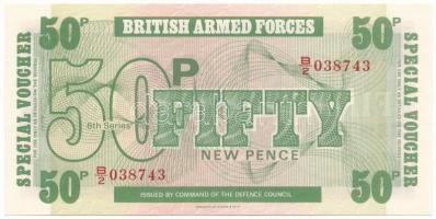 Nagy-Britannia / Katonai kiadás 1972. 50P "B/2 038743", (6. széria) T:UNC,AU Great Britain / British Armed Forces 1972. 50 Pence "B/2 038743", (6th series) C:UNC,AU Krause P#M46