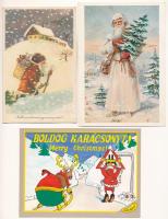 MIKULÁS - 11 db MODERN képeslap, közte meghívó, kártya / 11 modern greeting postcards: Saint Nichola...