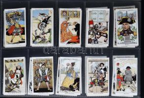 Churchman's Cigarettes brit cigaretta-gyűjtőkártyák, 40 db-os komplett sorozat, gyűrűs albumban / British cigarette cards, complete series of 40, in ring binder